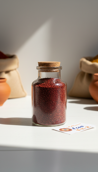 Turkish Sumac Spice Jar Glass Bottle