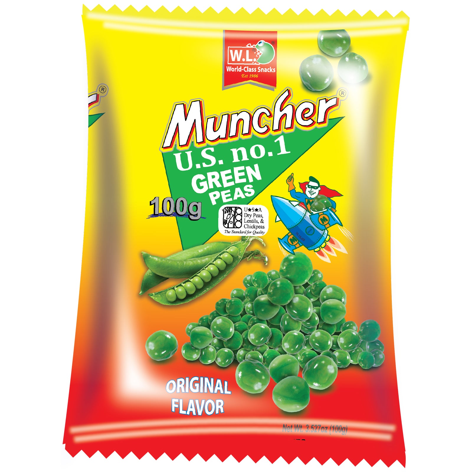 Muncher Jumbo G. Peas Orig 25g x 20 x 10s