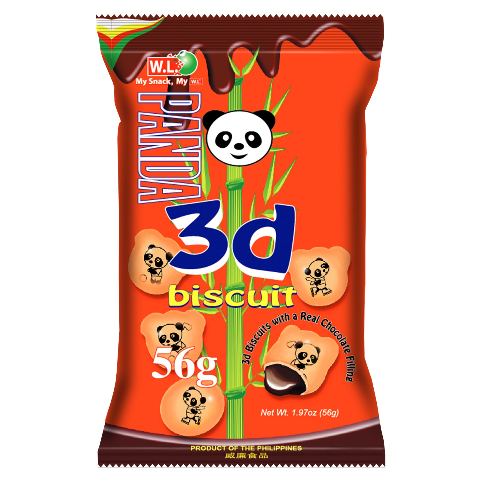 PANDA 3D CHOCO FLAVOR 56g. x 10packs x 10pcs.
